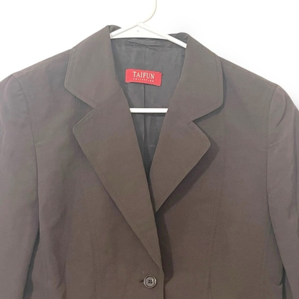 Taifun Collection Brown Blazer Jacket Women's Business Career Coat 42 - Picture 4 of 9